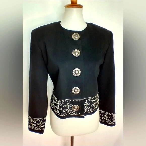 VINTAGE WESTERN STYLE CROP JACKET - Picture 1 of 9